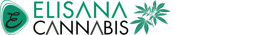 Elisana Cannabis Schriftzug in grün und schwarz